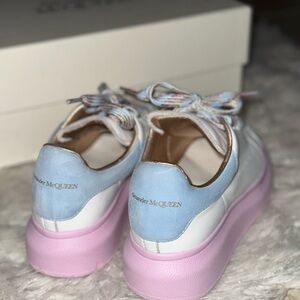 Alexander McQueen Blue and Pink Sneakers